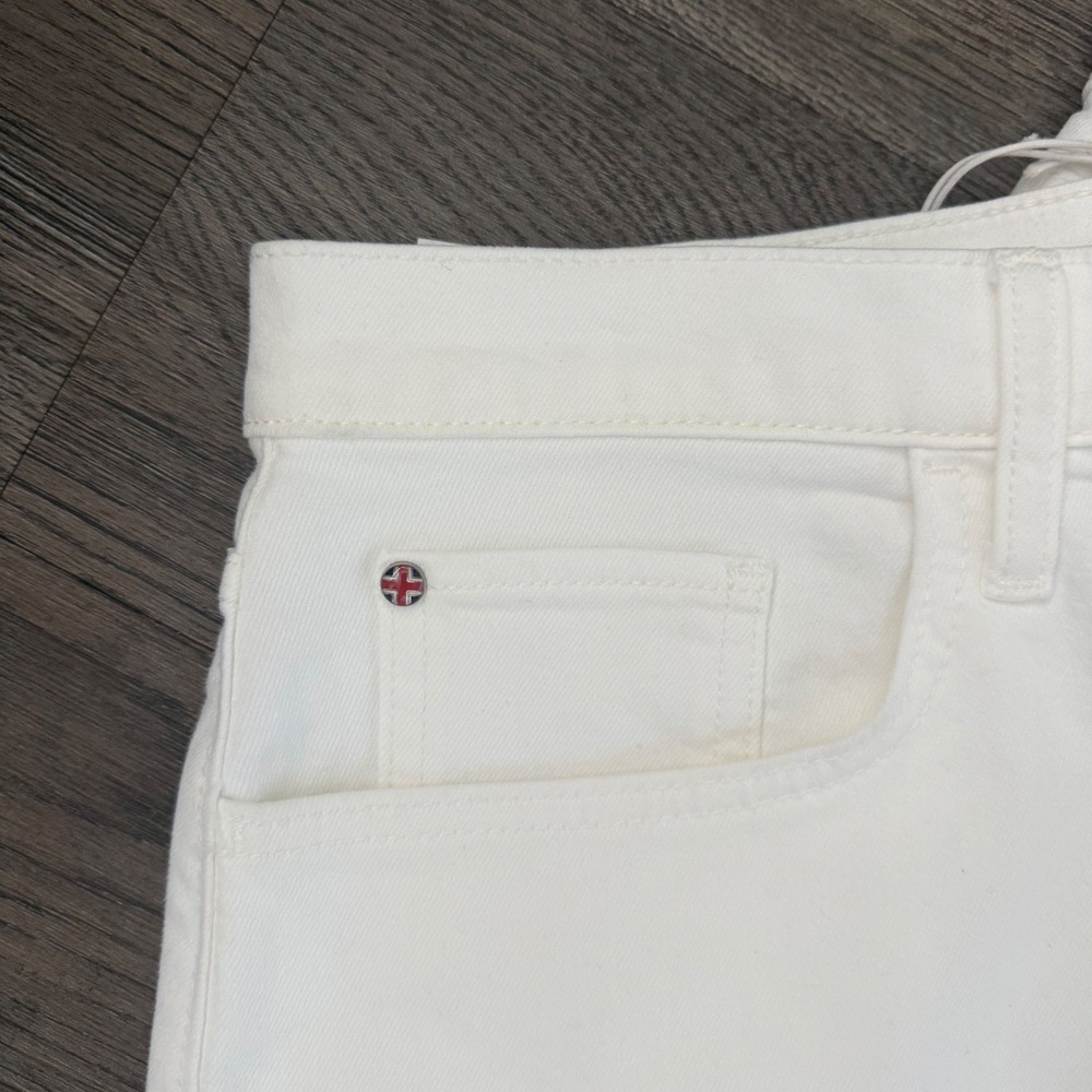 Hudson‎ White Denim Midi Skirt Size 32 NWT High Rise Front Slit Stretch Cotton - Picture 4 of 11